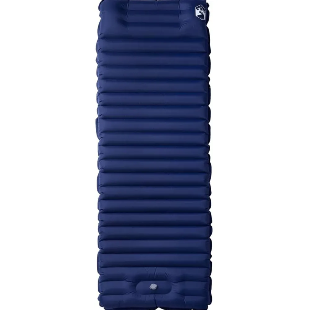 Loisirs De Plein Air-vidaXL Matelas de camping autogonflant oreiller 1 personne Bleu marine