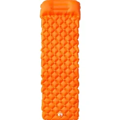 Loisirs De Plein Air-vidaXL Matelas de camping gonflable avec oreiller 1 personne Orange