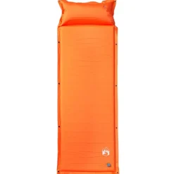 Loisirs De Plein Air-vidaXL Matelas de camping autogonflant avec oreiller 1 personne Orange