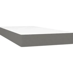 Lits & Accessoires-vidaXL Matelas de lit à ressorts ensachés fermeté moyenne 80x200x20cm Tissu Gris foncé