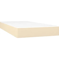 Lits & Accessoires-vidaXL Matelas de lit à ressorts ensachés fermeté moyenne Crème 80x200x20 cm Tissu Cr&egrave;me