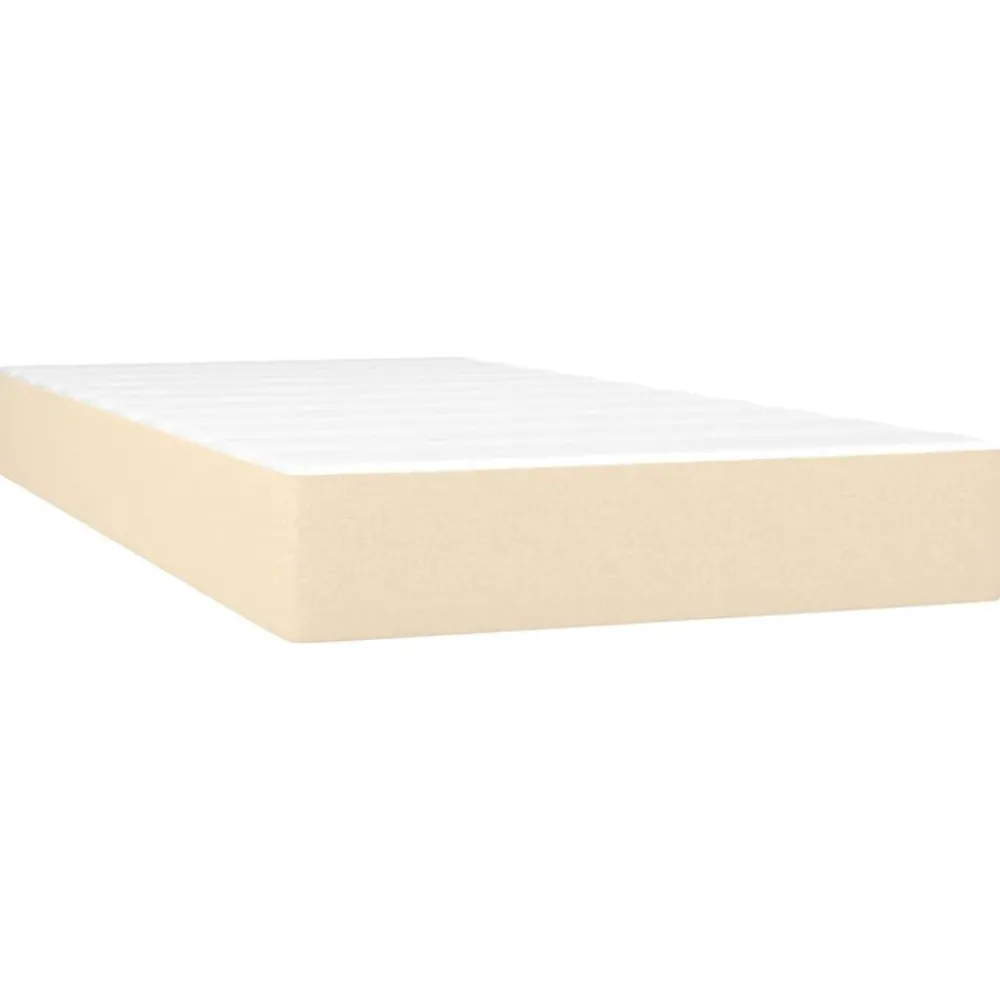Lits & Accessoires-vidaXL Matelas de lit à ressorts ensachés fermeté moyenne Crème 80x200x20 cm Tissu Crème