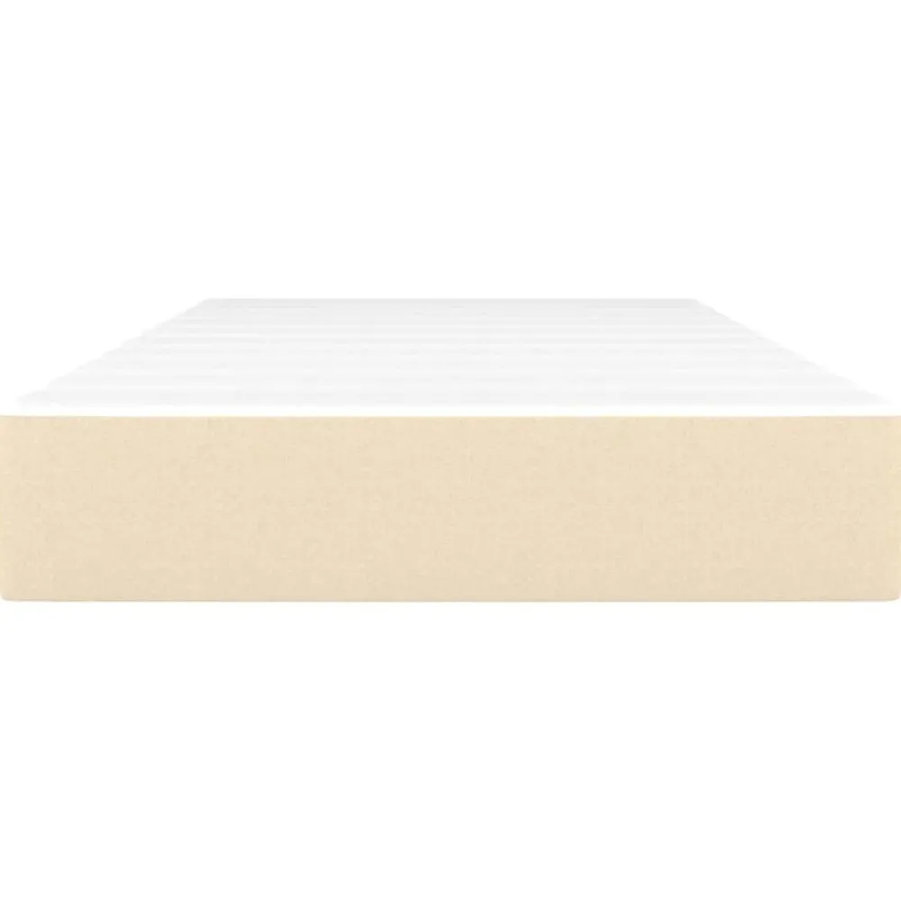 Lits & Accessoires-vidaXL Matelas de lit à ressorts ensachés fermeté moyenne Crème 80x200x20 cm Tissu Crème