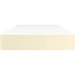 Lits & Accessoires-vidaXL Matelas de lit à ressorts ensachés fermeté moyenne Crème 80x200x20cm Similicuir Crème