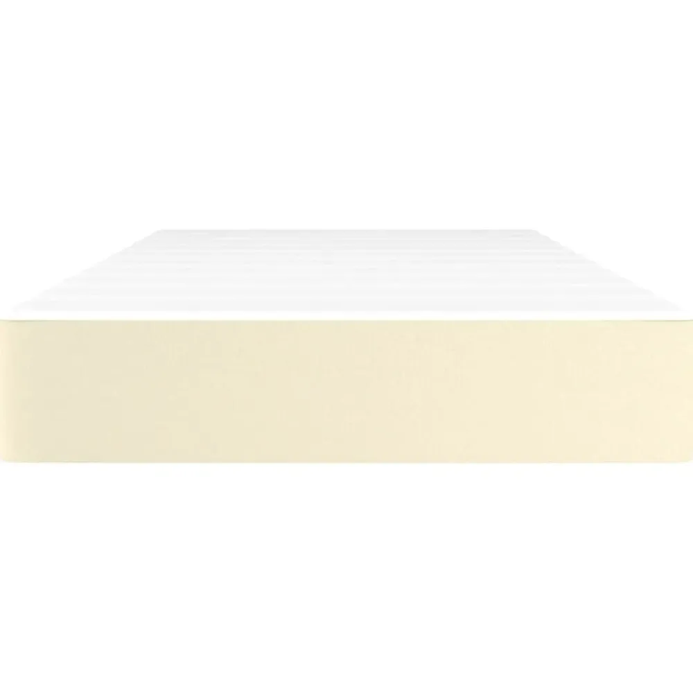 Lits & Accessoires-vidaXL Matelas de lit à ressorts ensachés fermeté moyenne Crème 80x200x20cm Similicuir Crème