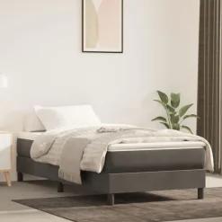 Lits & Accessoires-vidaXL Matelas de lit à ressorts ensachés fermeté moyenne 80x200x20 cm Gris foncé
