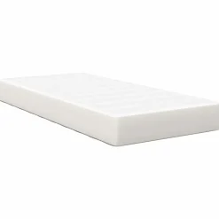 Lits & Accessoires-vidaXL Matelas de Lit avec matelas Crème 80 x 200 cm tissu Cr&egrave;me