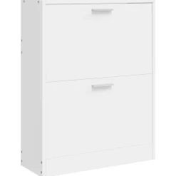 vidaXL Meuble à chaussures en bois avec 2 compartiments