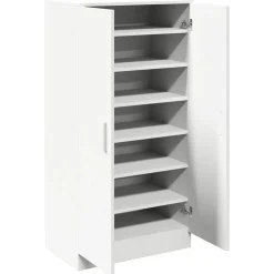 Produits Ménagers-vidaXL Meuble à chaussures 7 étagères Blanc