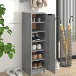vidaXL Meuble à chaussures 30x35x100 cm Bois d'ingénierie