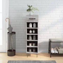 vidaXL Meuble à chaussures 30x35x105 cm bois d'ingénierie