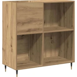 Armoires & Meubles De Rangement-vidaXL Meuble à vinyles avec étagère chêne artisanal 85 x 38 x 89 cm chêne artisanal