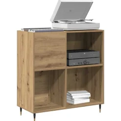 Armoires & Meubles De Rangement-vidaXL Meuble à vinyles avec étagère chêne artisanal 85 x 38 x 89 cm ch&ecirc;ne artisanal