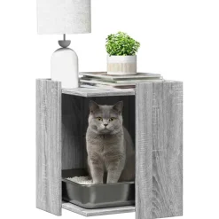 vidaXL Meuble de bac à litière pour chat bois d'ingénierie