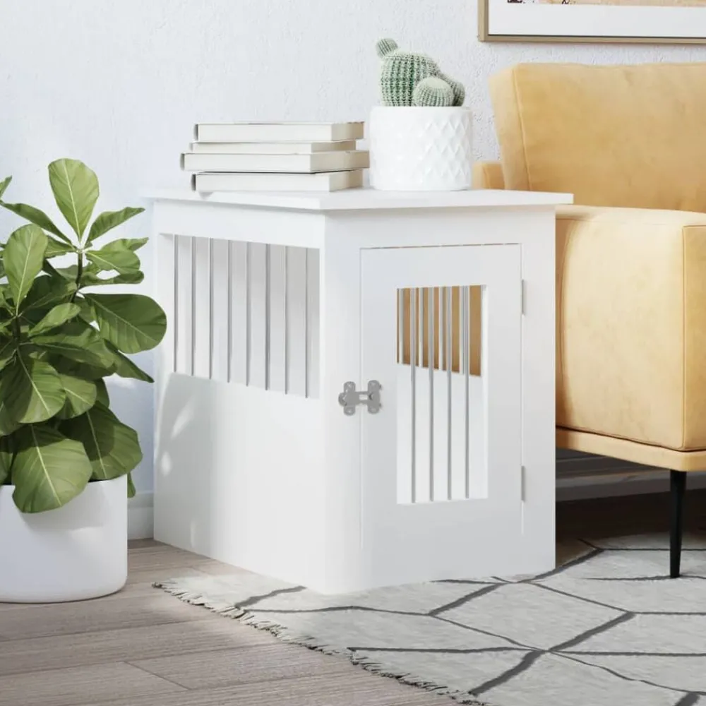 vidaXL Meuble de cage pour chiens 45x62x59 cm bois d'ingénierie