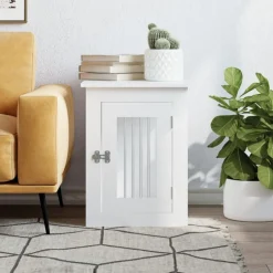 vidaXL Meuble de cage pour chiens 45x62x59 cm bois d'ingénierie