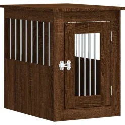 Articles Pour Animaux De Compagnie-vidaXL Meuble de cage pour chiens chêne marron 45x62x59 cm Ch&ecirc;ne marron