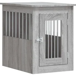 Articles Pour Animaux De Compagnie-vidaXL Meuble de cage pour chiens 45x62x59 cm Sonoma gris