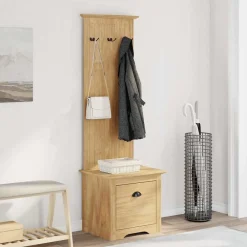Bancs-vidaXL Meuble de couloir BODO 50 x 40 x 156,7 cm marron miel