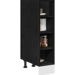 vidaXL Meuble de cuisine bas Chêne noir 20 x 44,5 x 81,5 cm