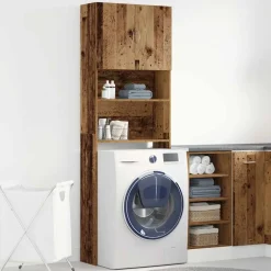 vidaXL Meuble de machine à laver bois d'ingénierie