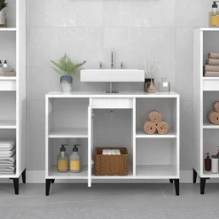 vidaXL Meuble d'évier 80x33x60 cm bois d'ingénierie
