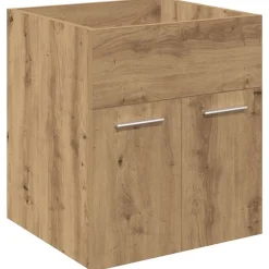 vidaXL Meuble lavabo avec bassin et robinet intégrés chêne artisanal