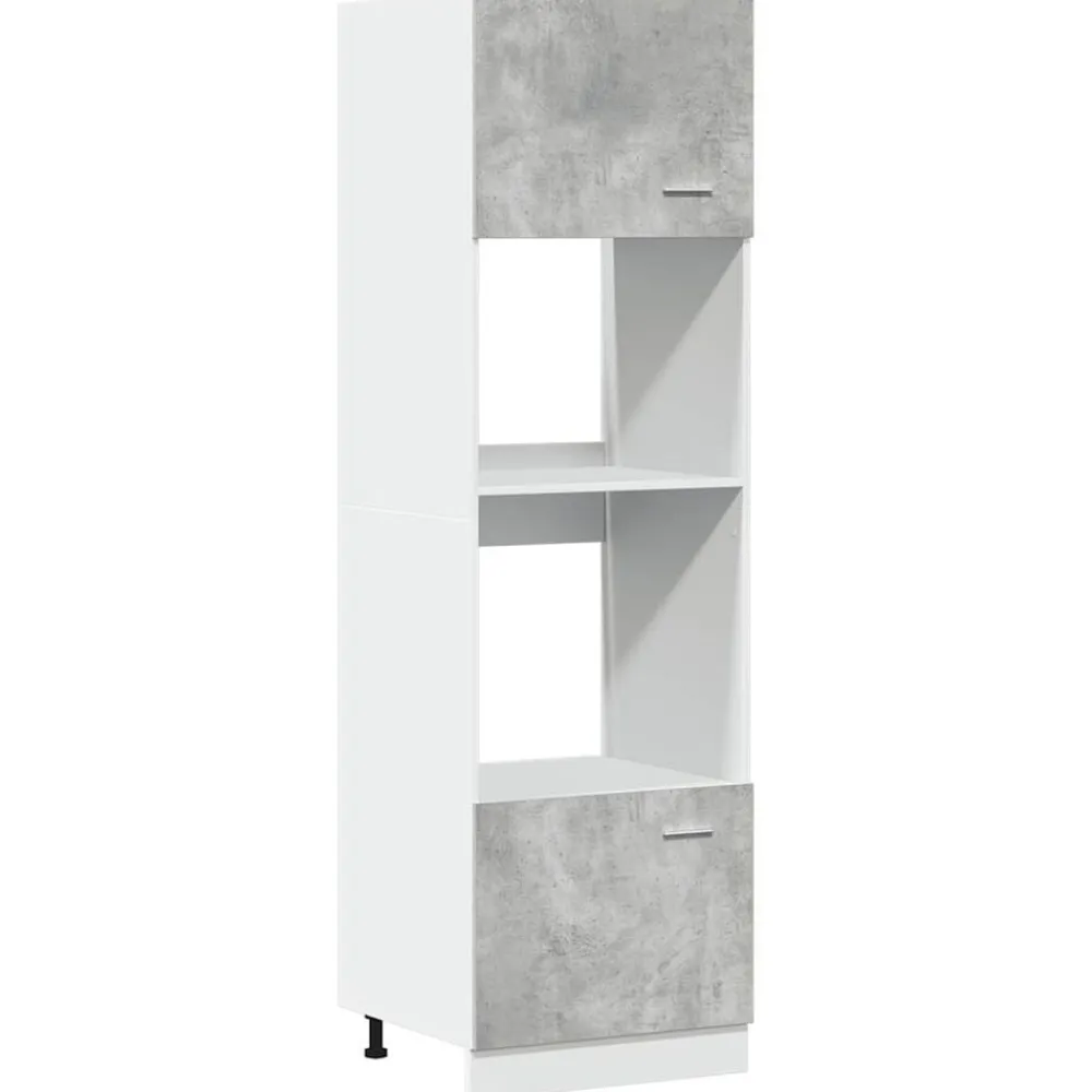 vidaXL Meuble micro-ondes "Lyon" 60 x 57 x 207 cm Bois d'ingénierie