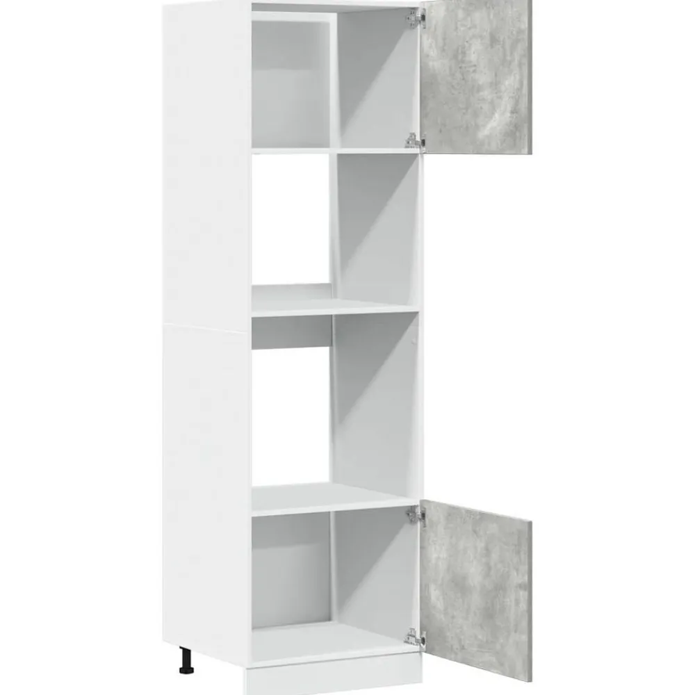 vidaXL Meuble micro-ondes "Lyon" 60 x 57 x 207 cm Bois d'ingénierie