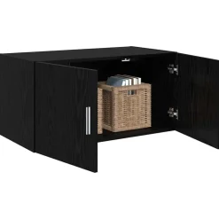Armoires & Meubles De Rangement-vidaXL Meuble mural Chêne noir 80 x 42.5 x 40 cm Bois d'ingénierie Ch&ecirc;ne noir