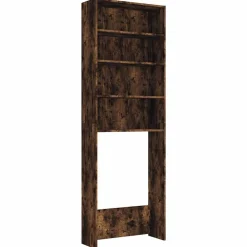 Accessoires Pour Appareils Électroménagers-vidaXL Meuble pour machine à laver Chêne fumé 64x24x190 cm Ch&ecirc;ne fumé