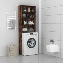 Accessoires Pour Appareils Électroménagers-vidaXL Meuble pour machine à laver Chêne fumé 64x24x190 cm Ch&ecirc;ne fumé