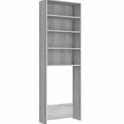 Accessoires Pour Appareils Électroménagers-vidaXL Meuble pour machine à laver 64x24x190 cm Sonoma gris