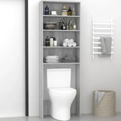 Accessoires Pour Appareils Électroménagers-vidaXL Meuble pour machine à laver 64x24x190 cm Sonoma gris