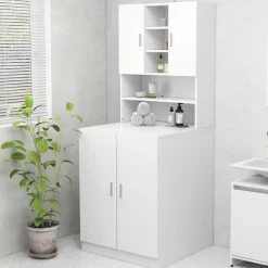 Accessoires Pour Appareils Électroménagers-vidaXL Meuble pour machine à laver 70,5x25,5x90 cm Blanc