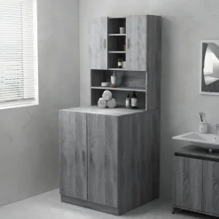 Accessoires Pour Appareils Électroménagers-vidaXL Meuble pour machine à laver 71x71,5x91,5 cm Sonoma gris