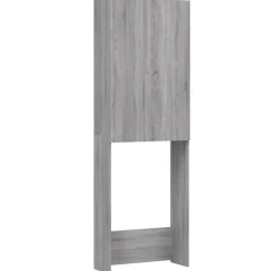 Accessoires Pour Appareils Électroménagers-vidaXL Meuble pour machine à laver 64x25,5x190 cm Sonoma gris