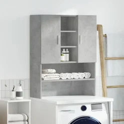 vidaXL Meuble pour machine à laver Gris béton 70,5x25,5x90 cm