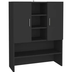 Accessoires Pour Appareils Électroménagers-vidaXL Meuble pour machine à laver 70,5x25,5x90 cm Noir