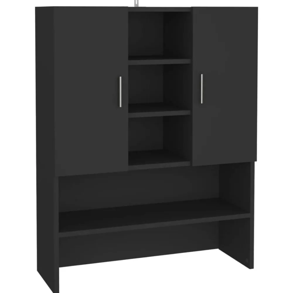 Accessoires Pour Appareils Électroménagers-vidaXL Meuble pour machine à laver 70,5x25,5x90 cm Noir