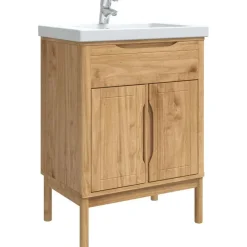 vidaXL Meuble sous Lavabo de Salle de Bain FLORO