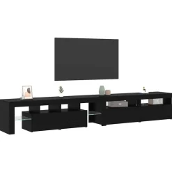 vidaXL Meuble TV 3 pcs Chêne noir 260 x 37 x 40 cm Bois d'ingénierie