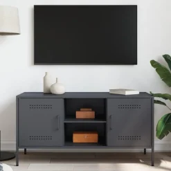 Meubles Tv-vidaXL Meuble TV 100,5x39x50,5 cm acier Anthracite