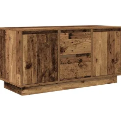 Meubles Tv-vidaXL Meuble TV avec éclairage LED 100x41x50 cm Vieux bois