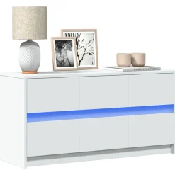 vidaXL Meuble TV avec LED 100x34x50 cm bois d'ingénierie