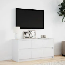 vidaXL Meuble TV avec LED 100x34x50 cm bois d'ingénierie