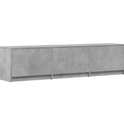 vidaXL Meuble TV avec LED Béton 165 x 34 x 40 cm Bois d'ingénierie