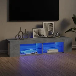 vidaXL Meuble TV avec lumières LED 135x39x30 cm