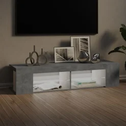vidaXL Meuble TV avec lumières LED 135x39x30 cm