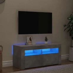 vidaXL Meuble TV avec lumières LED 90x35x40 cm